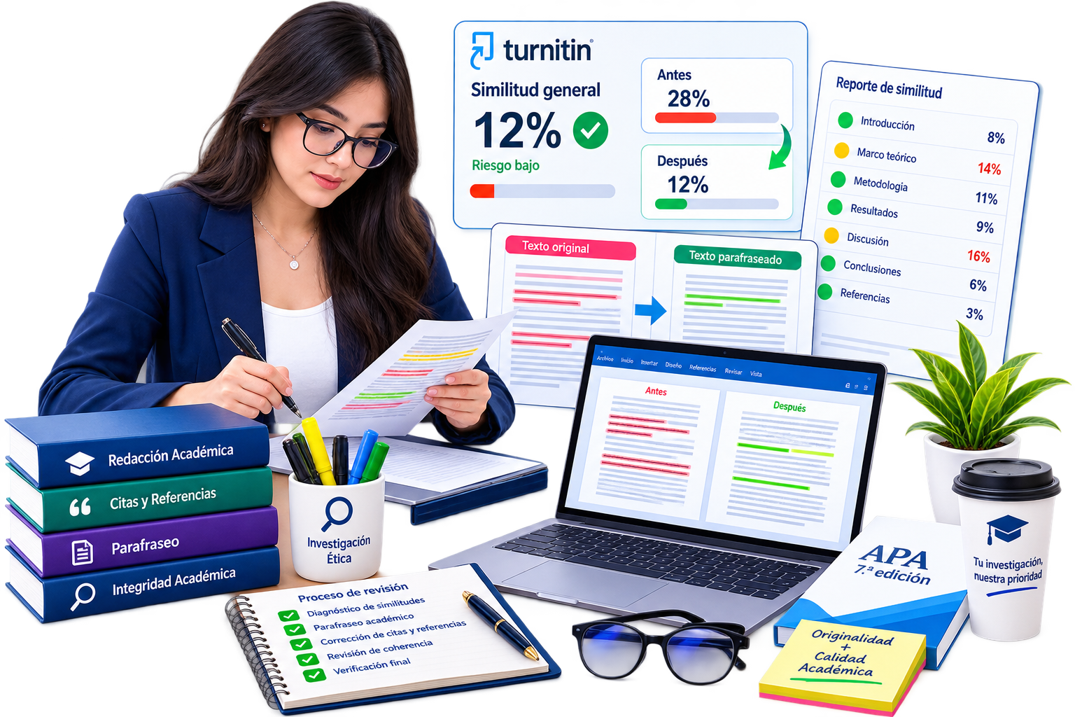 Reducción de similitud y parafraseo Sciencia Expert